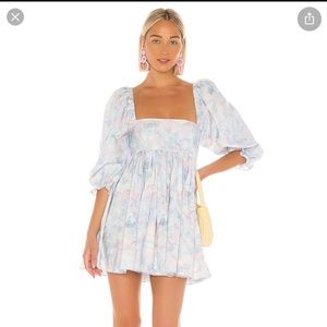 Selkie Monet Pastel Floral Mini Dress Size Small